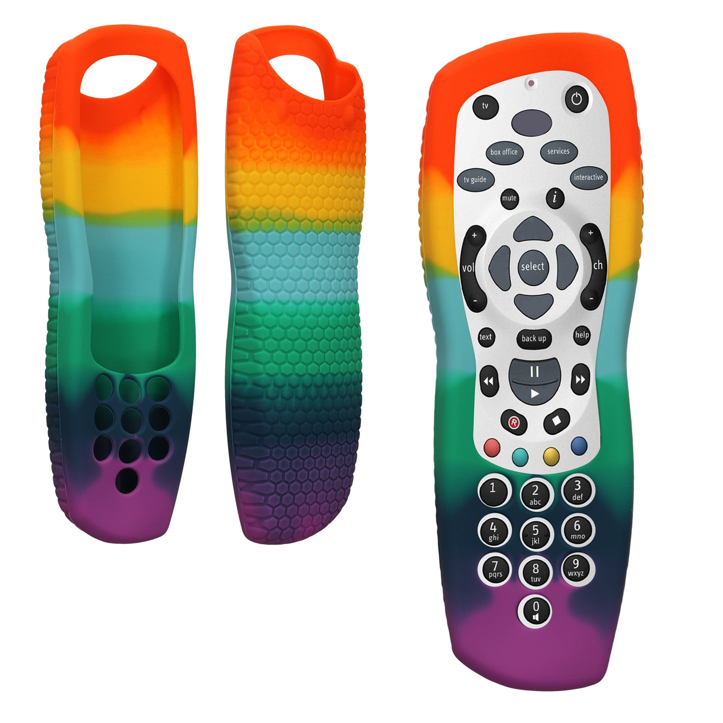 kwmobile Hülle Fernbedienung kompatibel mit Sky Plus HD / SKY+ HD Hülle - Silikon Case für TV Zubehör in Mehrfarbig Mehrfarbig  