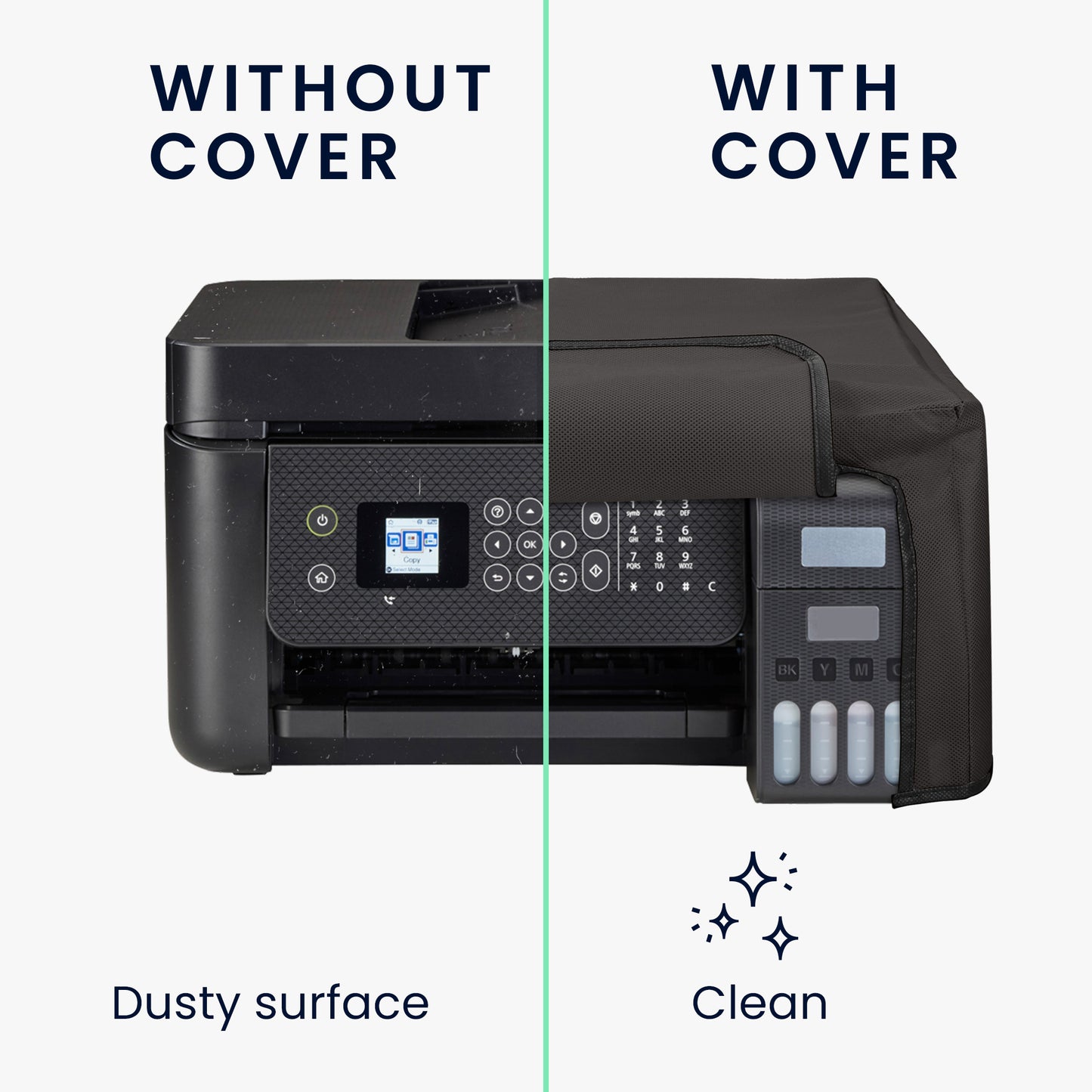 kwmobile Cover compatible with Epson EcoTank ET-4800 / EcoTank ET-4810 - Printer Dust Cover Protective Hood