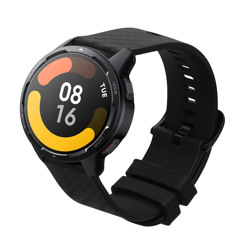 kwmobile Ersatzarmband kompatibel mit Xiaomi Watch S4/S4 Sport/S3/S2/Watch S1 Active/Redmi Watch 5 Active Armband - Fitnesstracker Band aus Silikon - Carbon Print Band für Smartwatch - Schwarz Schwarz  