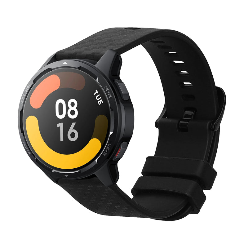 kwmobile Replacement Strap Compatible with Xiaomi Watch S4/S4 Sport/S3/S2/Watch S1 Active/Redmi Watch 5 Active Strap Fitness Tracker Band Made of Silicone Carbon Print Band for Smartwatch