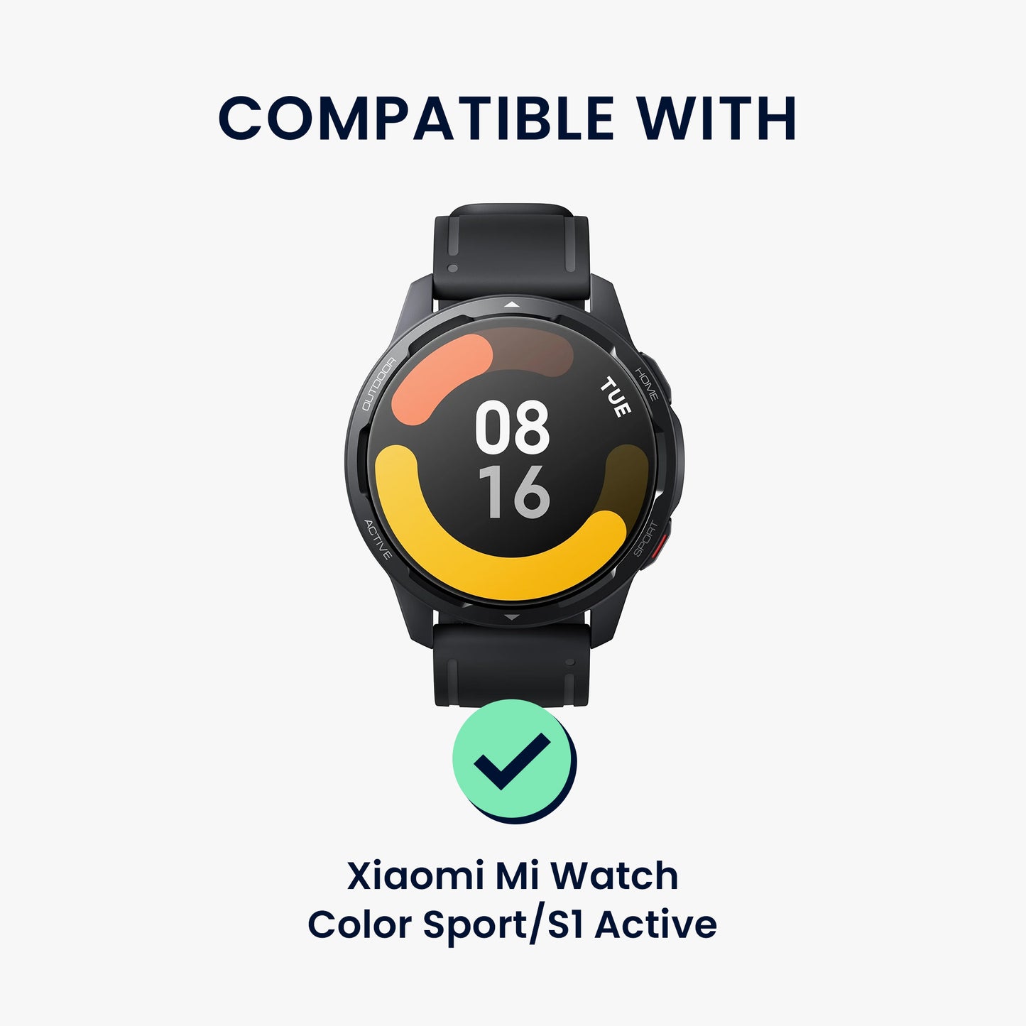 kwmobile Replacement Strap Compatible with Xiaomi Watch S4/S4 Sport/S3/S2/Watch S1 Active/Redmi Watch 5 Active Strap Fitness Tracker Band Made of Silicone Carbon Print Band for Smartwatch