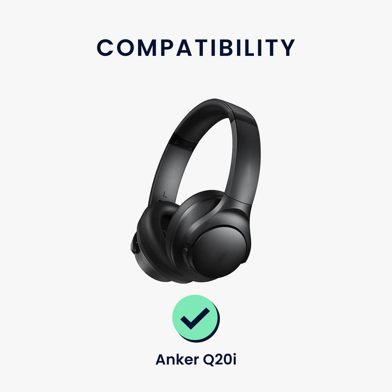 kwmobile Ear Pads for Anker Soundcore Q20i Ear Cushion Replacement Ear Pads Headphone Spare Parts Headphone Replacement Pads for Over Ear Headphones