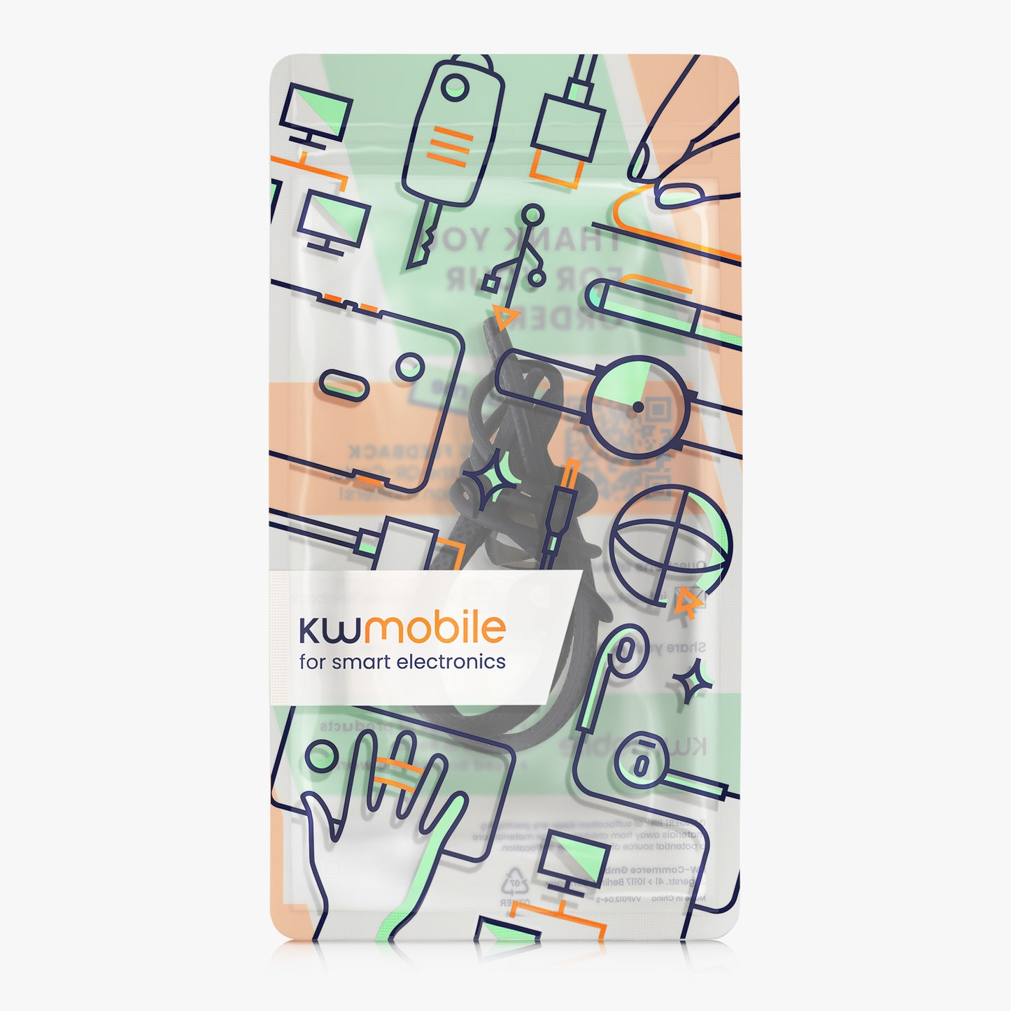 kwmobile Lanyard Compatible with Anker Soundcore Space A40 Headphones - Headphone Holder Strap