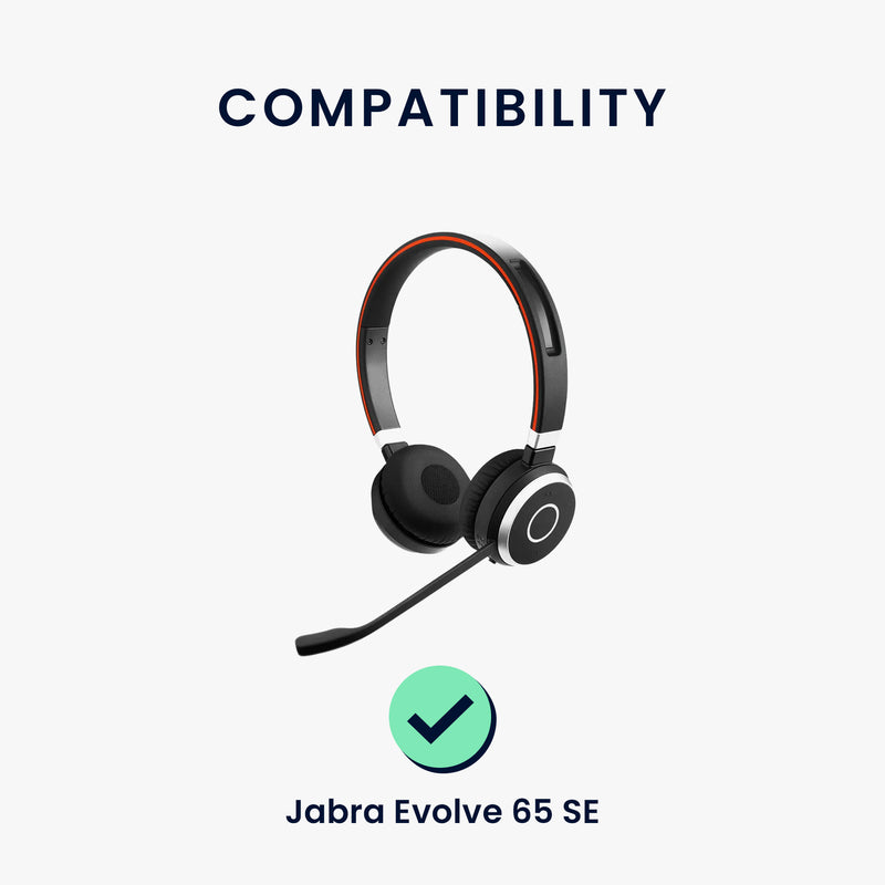 kwmobile Ear Pads for Jabra Evolve 65 SE Earpads Replacement Ear Pads Headphone Spare Parts Headphone Replacement Pads for Over Ear Headphones