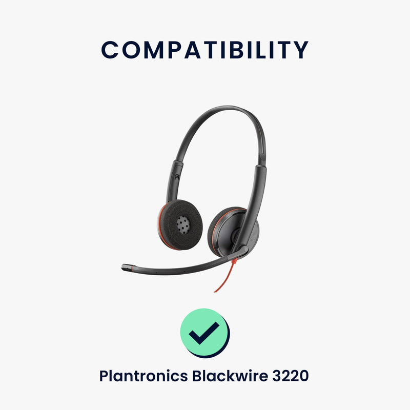 kwmobile Ear Pads for Plantronics Blackwire 3220 Earpads Replacement Ear Cushions Headphone Spare Parts Headphone Replacement Cushions Over Ear Headphones