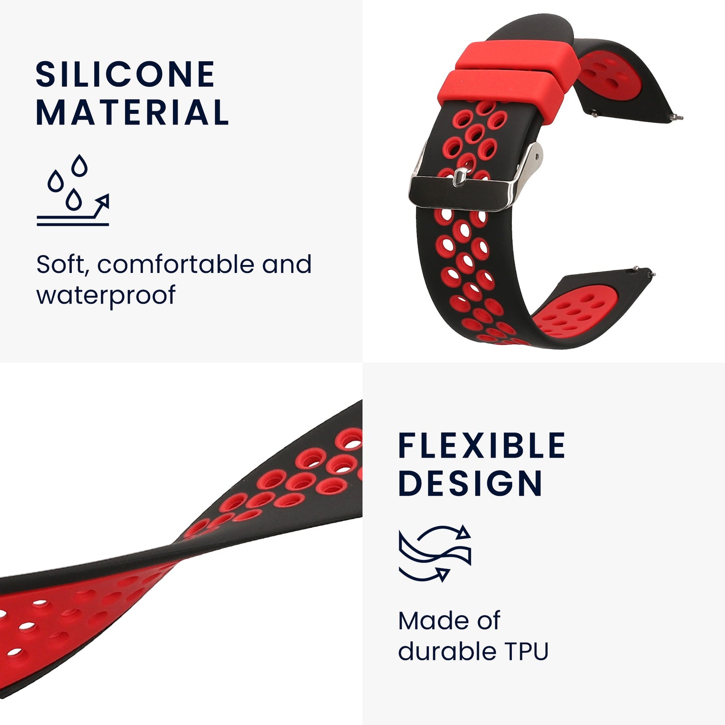 Strap compatible with Xiaomi Watch S4/S4 Sport/S3/S2/Watch S1 Active/Redmi Watch 5 Active