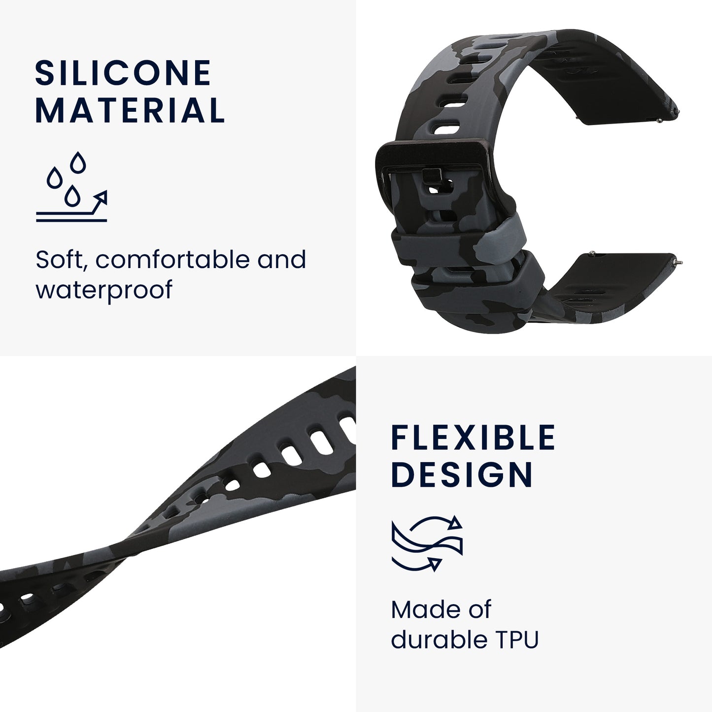 Strap compatible with Xiaomi Watch S4/S4 Sport/S3/S2/Watch S1 Active/Redmi Watch 5 Active