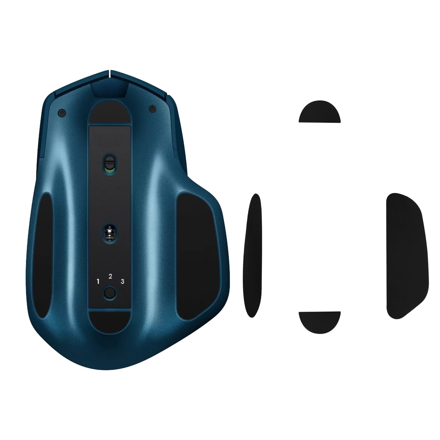 kwmobile Mouse Feet Sticker kompatibel mit Logitech MX Master 2S Ersatz Glider - Mausfüße passgenau - Maus Glides in Schwarz Schwarz  