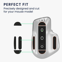 kwmobile Mouse Feet Sticker kompatibel mit Logitech MX Master 3 / 3S Ersatz Glider Mausfüße passgenau Maus Glides