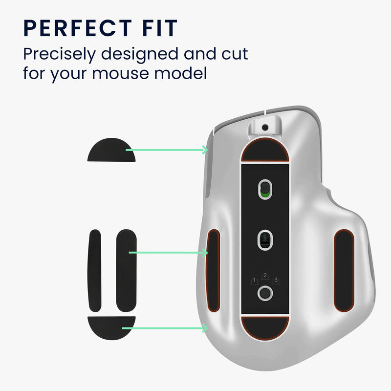 kwmobile Mouse Feet Stickers compatible with Logitech MX Master 3 / 3S Replacement Gliders Mouse Feet Precision Fit Mouse Glides