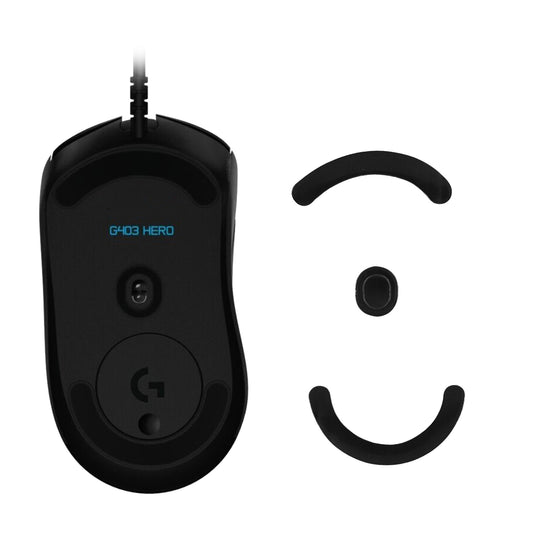 kwmobile Mouse Feet Sticker kompatibel mit Logitech G403 / G603 / G703 Ersatz Glider - Mausfüße passgenau - Maus Glides in Schwarz Schwarz  