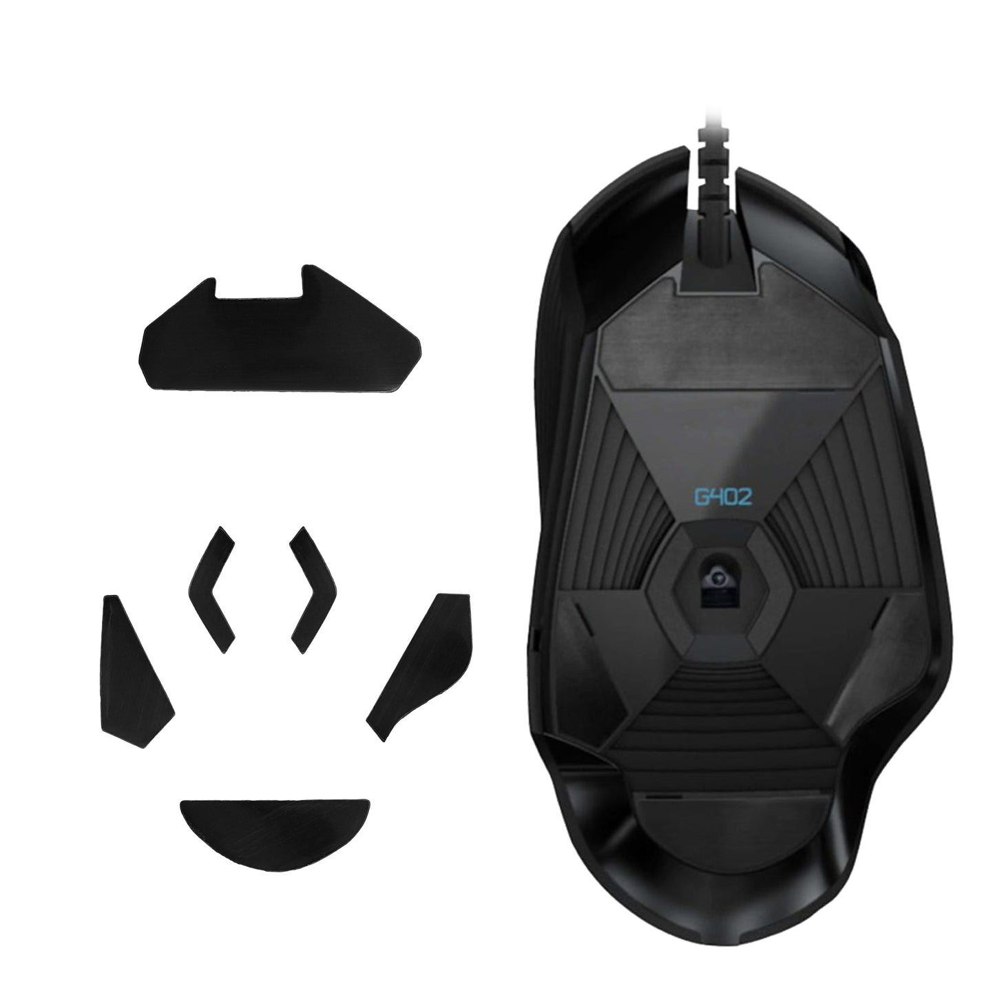 kwmobile Mouse Feet Sticker compatible with Logitech G402 Replacement Glider Mouse Skates Precision Fit Mouse Glides