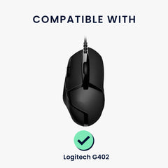 kwmobile Mouse Feet Sticker kompatibel mit Logitech G402 Ersatz Glider Mausfüße passgenau Maus Glides - Schwarz