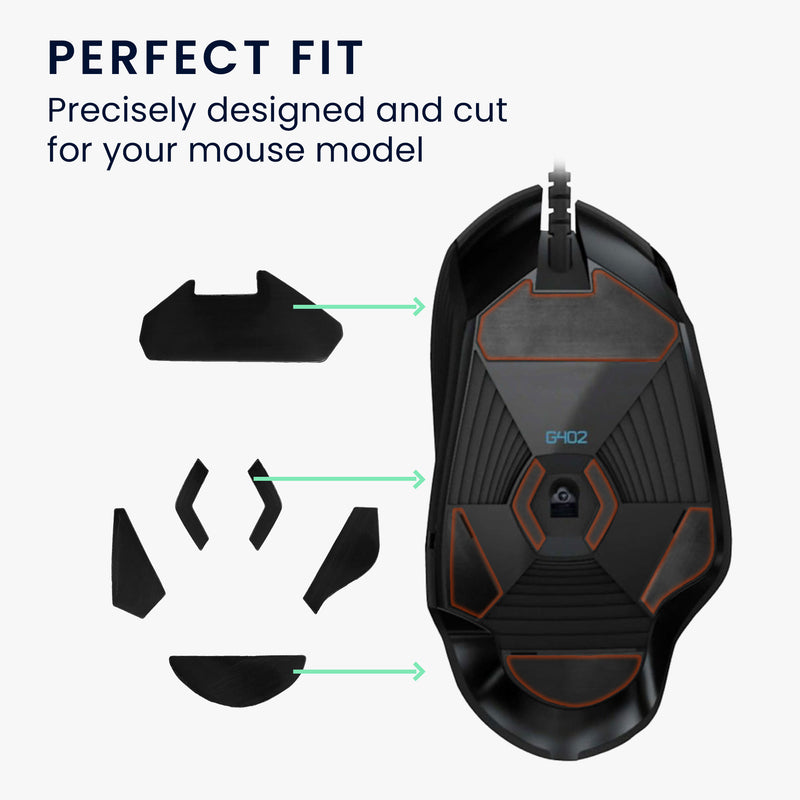 kwmobile Mouse Feet Sticker compatible with Logitech G402 Replacement Glider Mouse Skates Precision Fit Mouse Glides