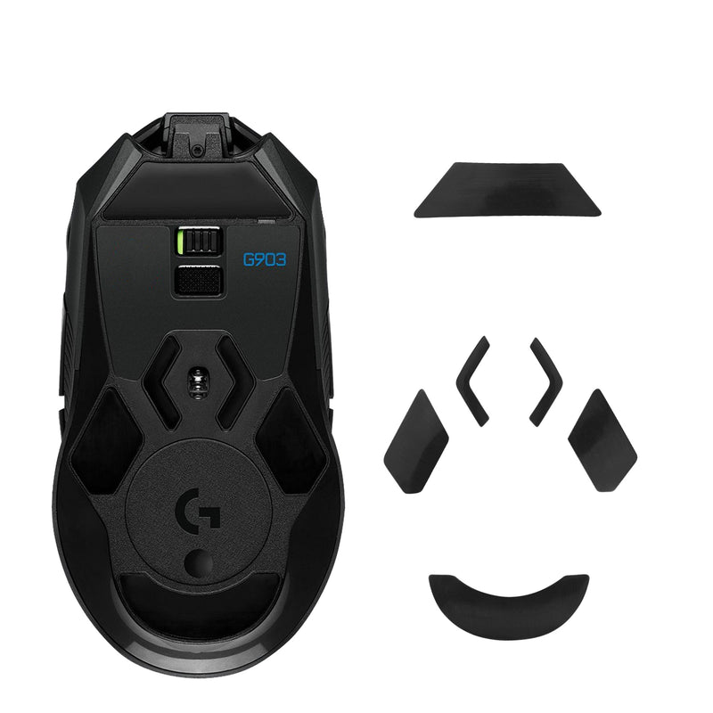 kwmobile Mouse Feet Sticker kompatibel mit Logitech G903 Ersatz Glider - Mausfüße passgenau - Maus Glides in Schwarz Schwarz  
