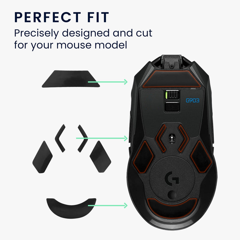 kwmobile Mouse Feet Sticker compatible with Logitech G903 Replacement Glider Mouse Feet custom fit Mouse Glides