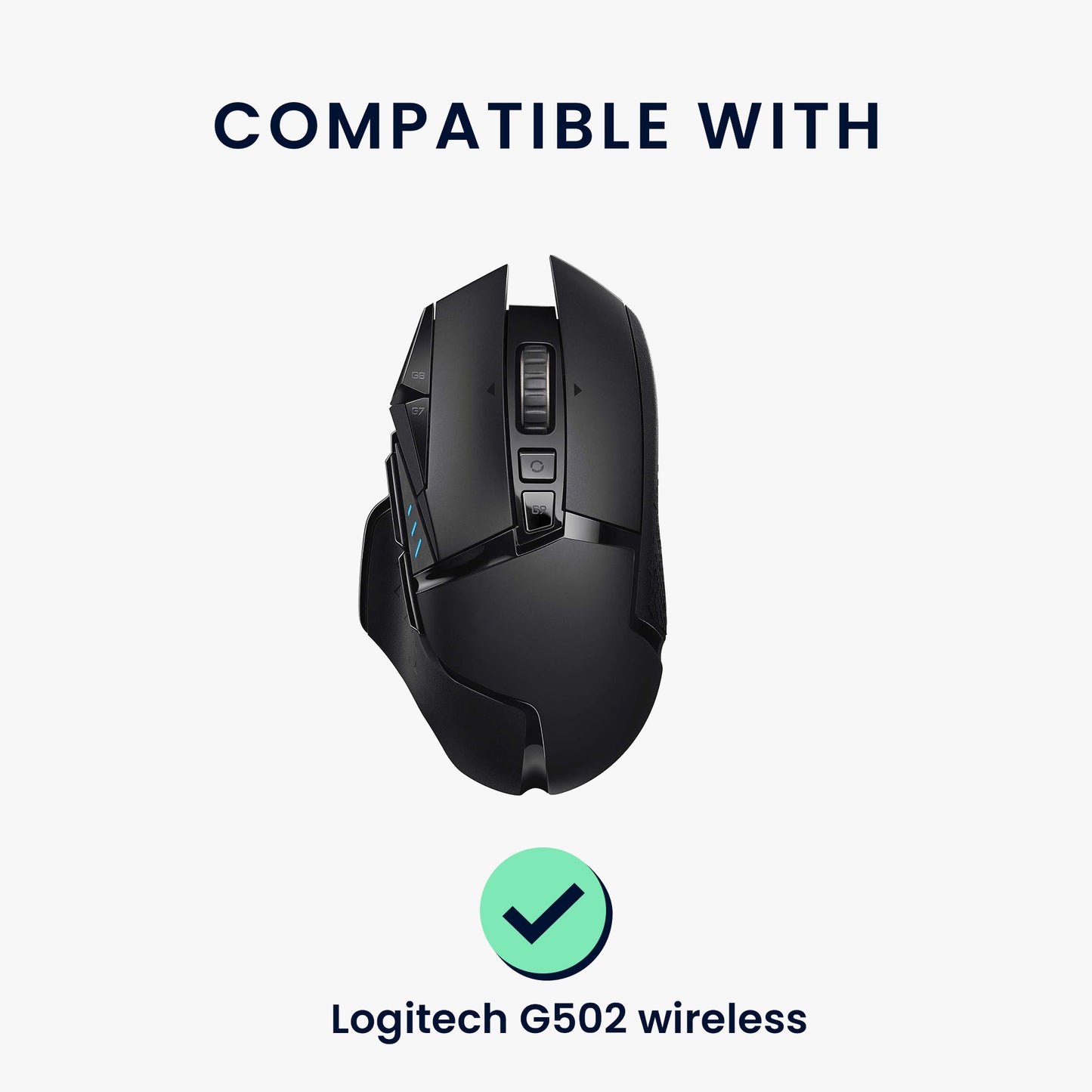 kwmobile Mouse Feet Sticker compatible with Logitech G502 wireless Replacement Gliders Mouse Skates precisely fitting Mouse Glides