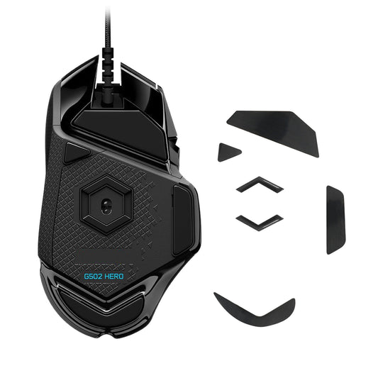 kwmobile Mouse Feet Sticker kompatibel mit Logitech G502 wired (not for wireless) Ersatz Glider - Mausfüße passgenau - Maus Glides in Schwarz Schwarz  