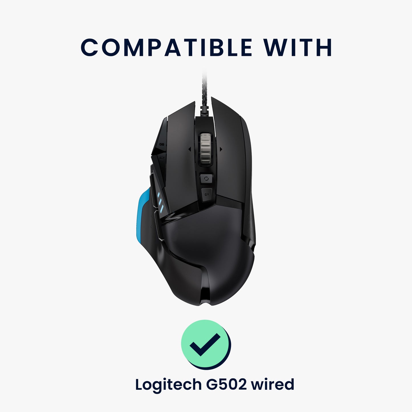 kwmobile Mouse Feet Sticker compatible with Logitech G502 wired Replacement Gliders Mouse Feet precisely fitting Mouse Glides