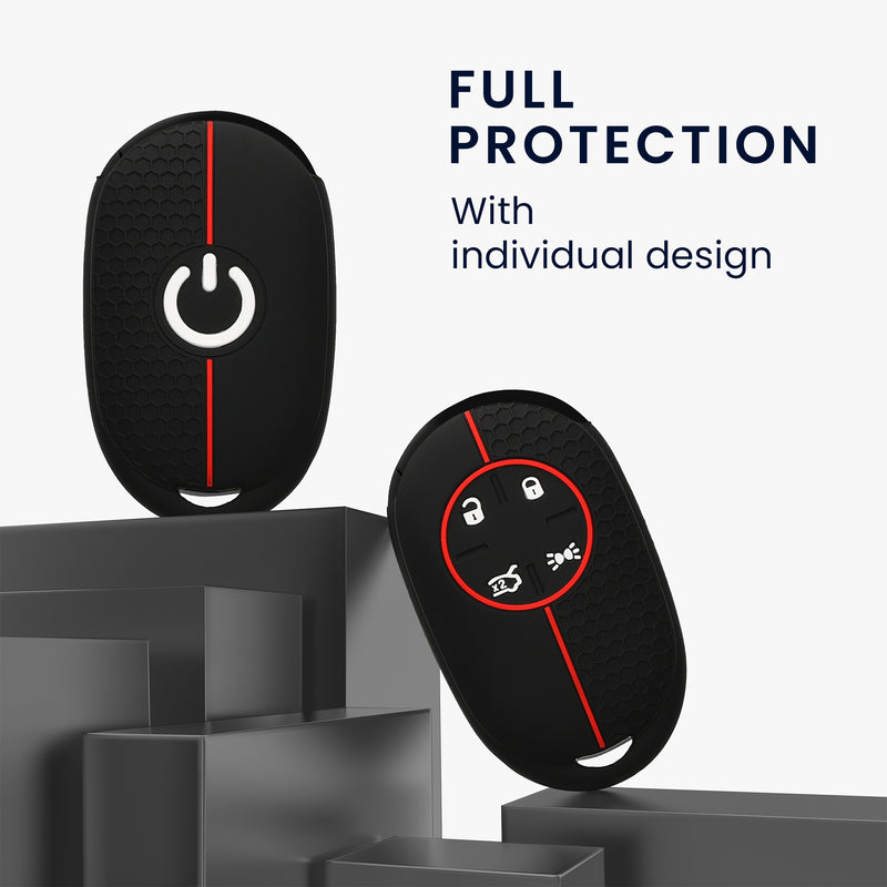 kwmobile Car Key Protection Case Compatible with Fiat 500E 4-Button Car Key Cover