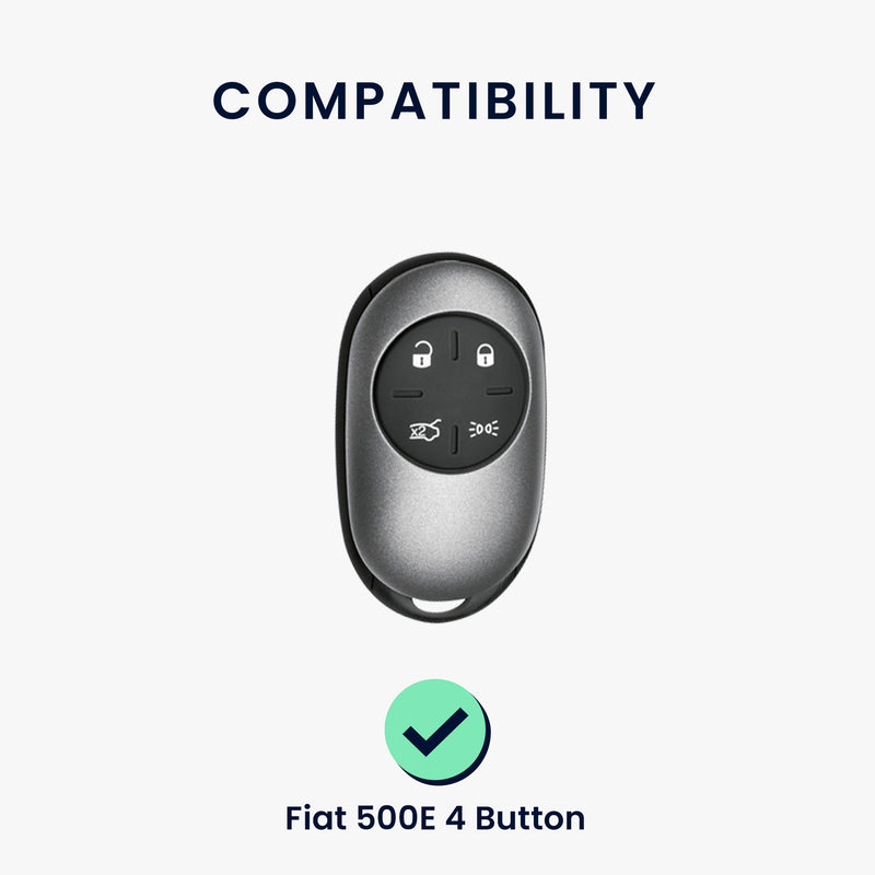 kwmobile Car Key Protection Case Compatible with Fiat 500E 4-Button Car Key Cover