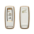 kwmobile Motorradschlüssel Hülle kompatibel mit PCX160 / Vision / SH350 - Motorrad Schlüsselhülle Silikon Cover - Fahrzeugschlüssel Case in Weiß Gold Weiß  [dsg02]
