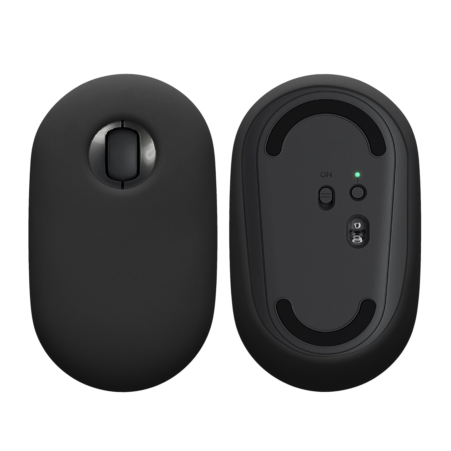 kwmobile Silikon Schutzhülle kompatibel mit Logitech Pebble Mouse Hülle - PC Maus Cover aus softem Silikon - Schwarz Schwarz  