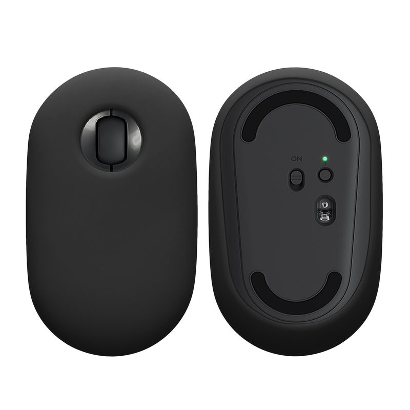kwmobile Silikon Schutzhülle kompatibel mit Logitech Pebble Mouse Hülle - PC Maus Cover aus softem Silikon - Schwarz Schwarz  