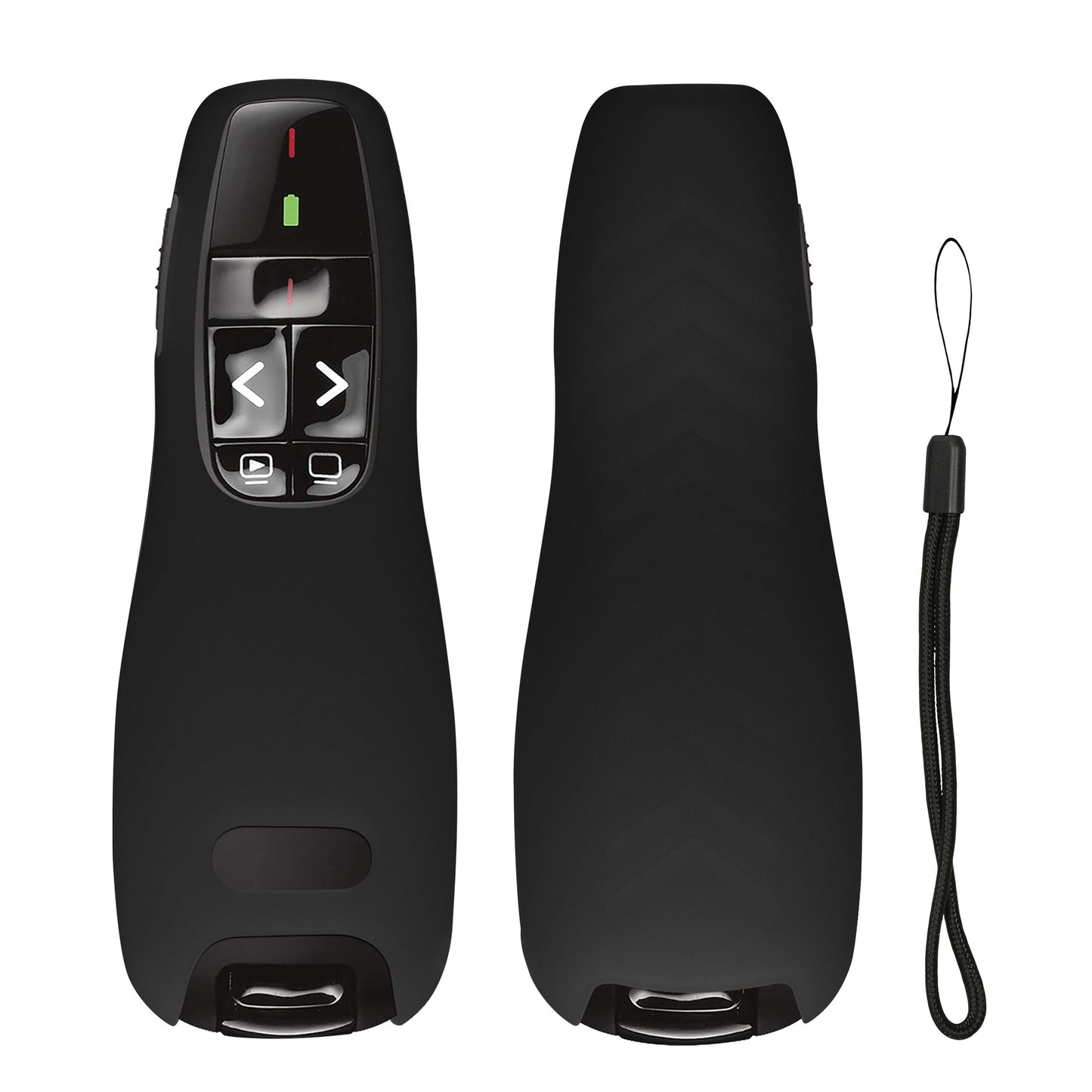 kwmobile Laserpointer Silikonhülle kompatibel mit Logitech R 400 Hülle - Silikon Case für Pointer - Remote-Klicker Schutzhülle - Schwarz Schwarz  