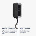 kwmobile Premium Car Key Cover compatible with Renault 4-Button Smart Key (Keyless Go Only) - Key Fob Case