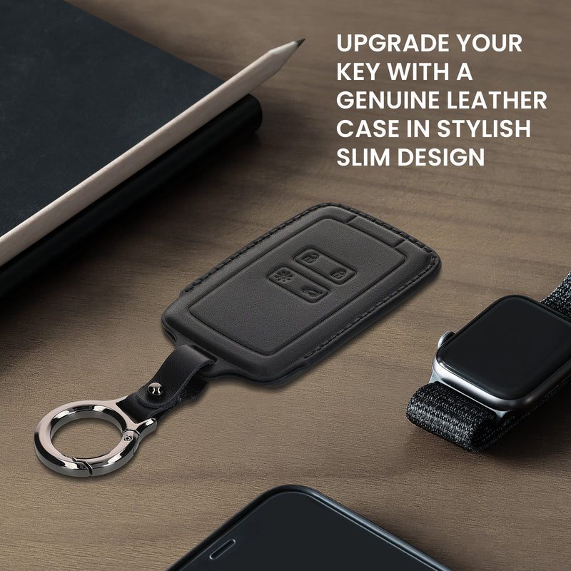 kwmobile Premium Car Key Cover compatible with Renault 4-Button Smart Key (Keyless Go Only) - Key Fob Case