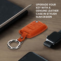 kwmobile Premium Car Key Protective Cover compatible with VW Golf 7 MK7 3-Button Car Key Case - Key Pouch