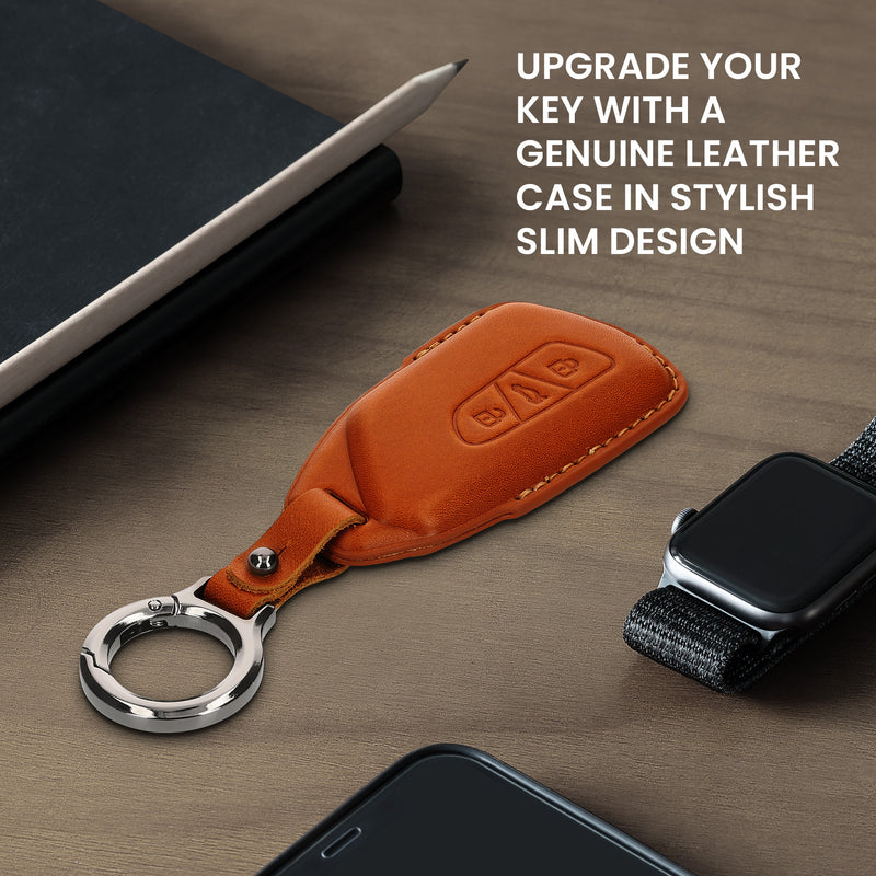 kwmobile Premium Car Key Shell Compatible with VW Golf 8 3-Button Car Key Case - Key Cover