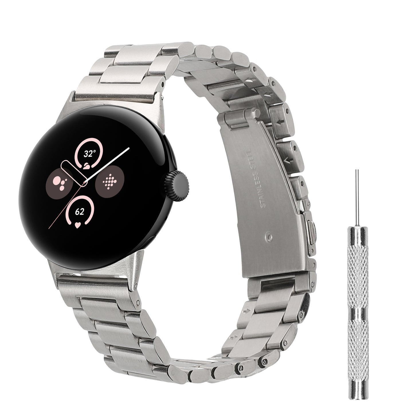 kwmobile Watch Strap compatible with Google Pixel Watch 2 / Pixel Watch 1 Replacement Band - Replacement Strap for Smartwatch - 14 - 22 cm Inner Dimensions
