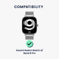 kwmobile Metal Adapter with 20mm Band Width Compatible with Xiaomi Smart Band 8 Pro / Band 9 Pro / Redmi Watch 5 / Redmi Watch 4 Watch Strap Smartwatch Strap Connector Adapter Set