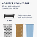 kwmobile Metal Adapter with 20mm Band Width Compatible with HONOR Watch 4 (TMA-L19) Watch Strap Smartwatch Band Connector Adapter Set