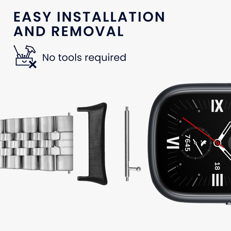 kwmobile Metal Adapter with 20mm Band Width Compatible with HONOR Watch 4 (TMA-L19) Watch Strap Smartwatch Band Connector Adapter Set