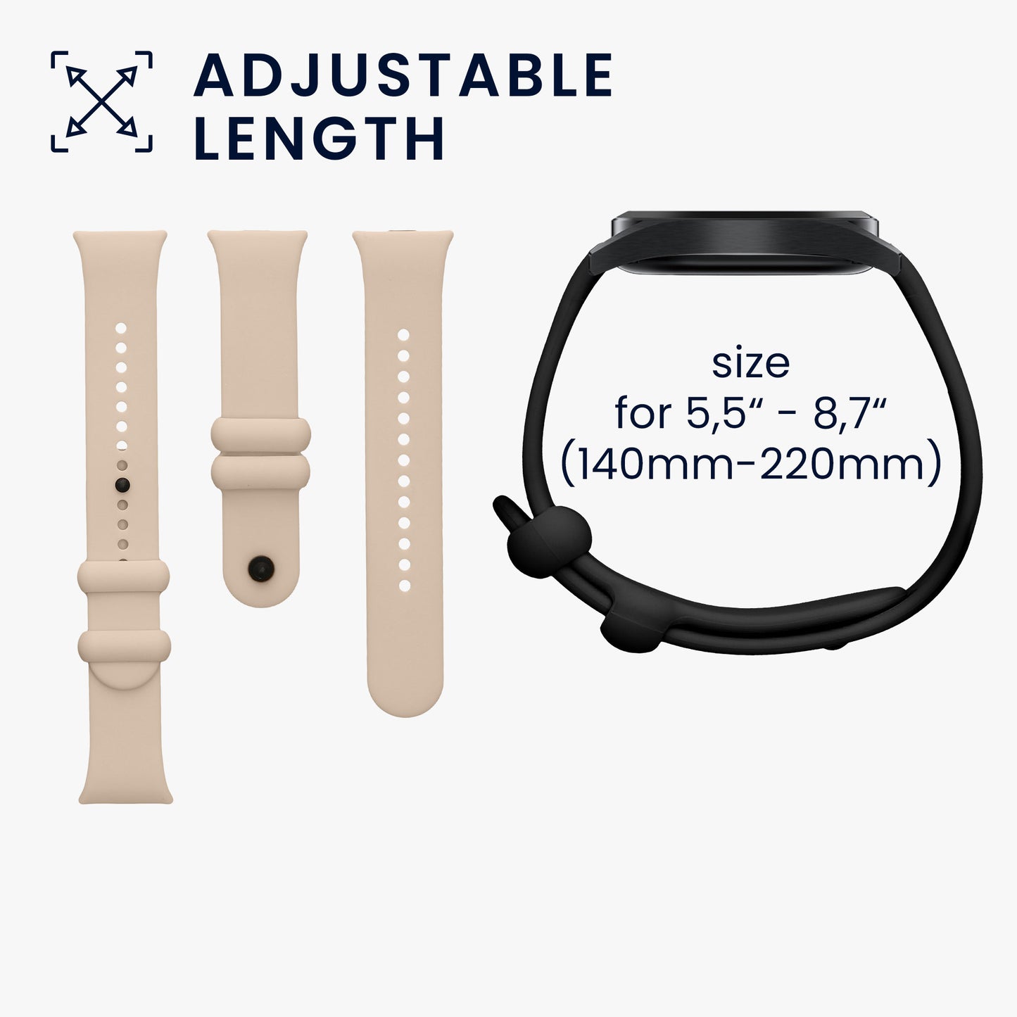 kwmobile Watch Strap for Xiaomi Redmi Watch 4 / Watch 5 / Watch 5 eSIM Band Fitness Tracker Strap Set Replacement Strap Smartwatch