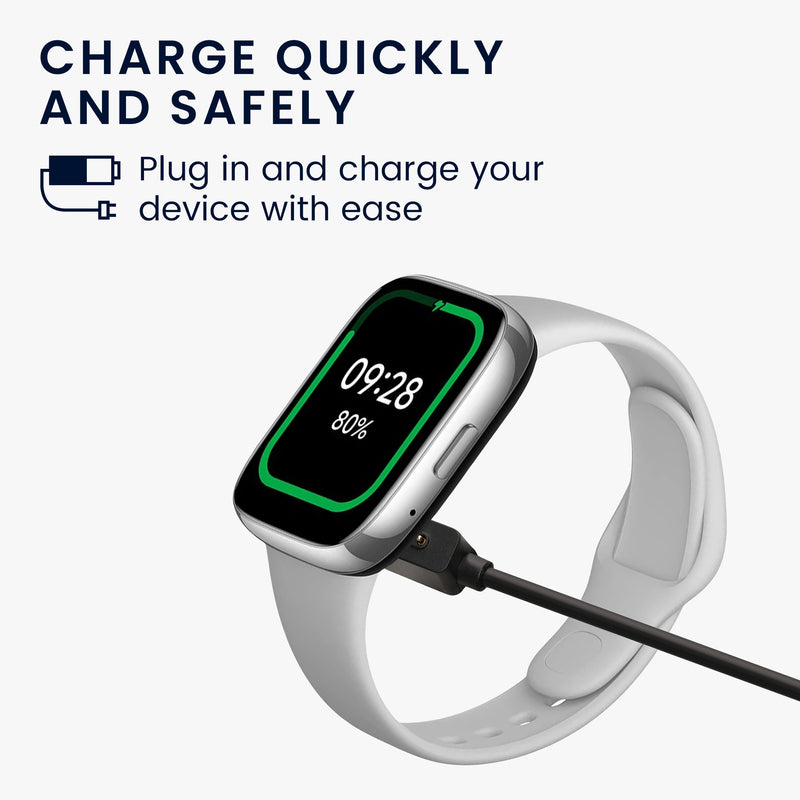 kwmobile USB Charger Cable compatible with Xiaomi Redmi Watch 4 / Watch 3 Active / Lite / Smart Band 8 / 8 Pro / Band 2 Charging Cable Smartwatch Replacement Cable Fitness Tracker Charging Cable