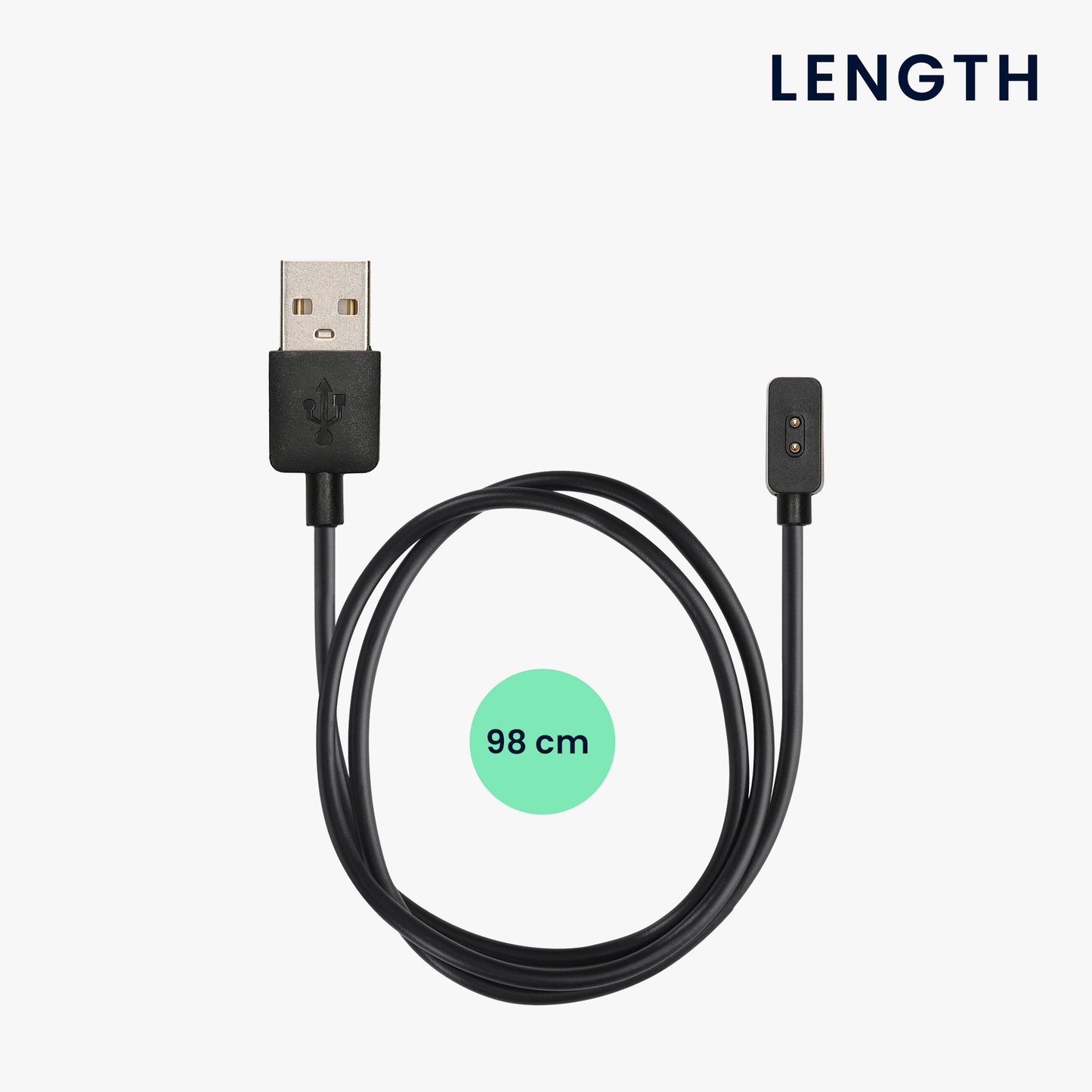kwmobile USB Charger Cable compatible with Xiaomi Redmi Watch 4 / Watch 3 Active / Lite / Smart Band 8 / 8 Pro / Band 2 Charging Cable Smartwatch Replacement Cable Fitness Tracker Charging Cable