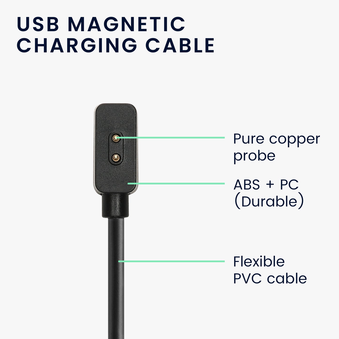 kwmobile USB Charger Cable compatible with Xiaomi Redmi Watch 4 / Watch 3 Active / Lite / Smart Band 8 / 8 Pro / Band 2 Charging Cable Smartwatch Replacement Cable Fitness Tracker Charging Cable