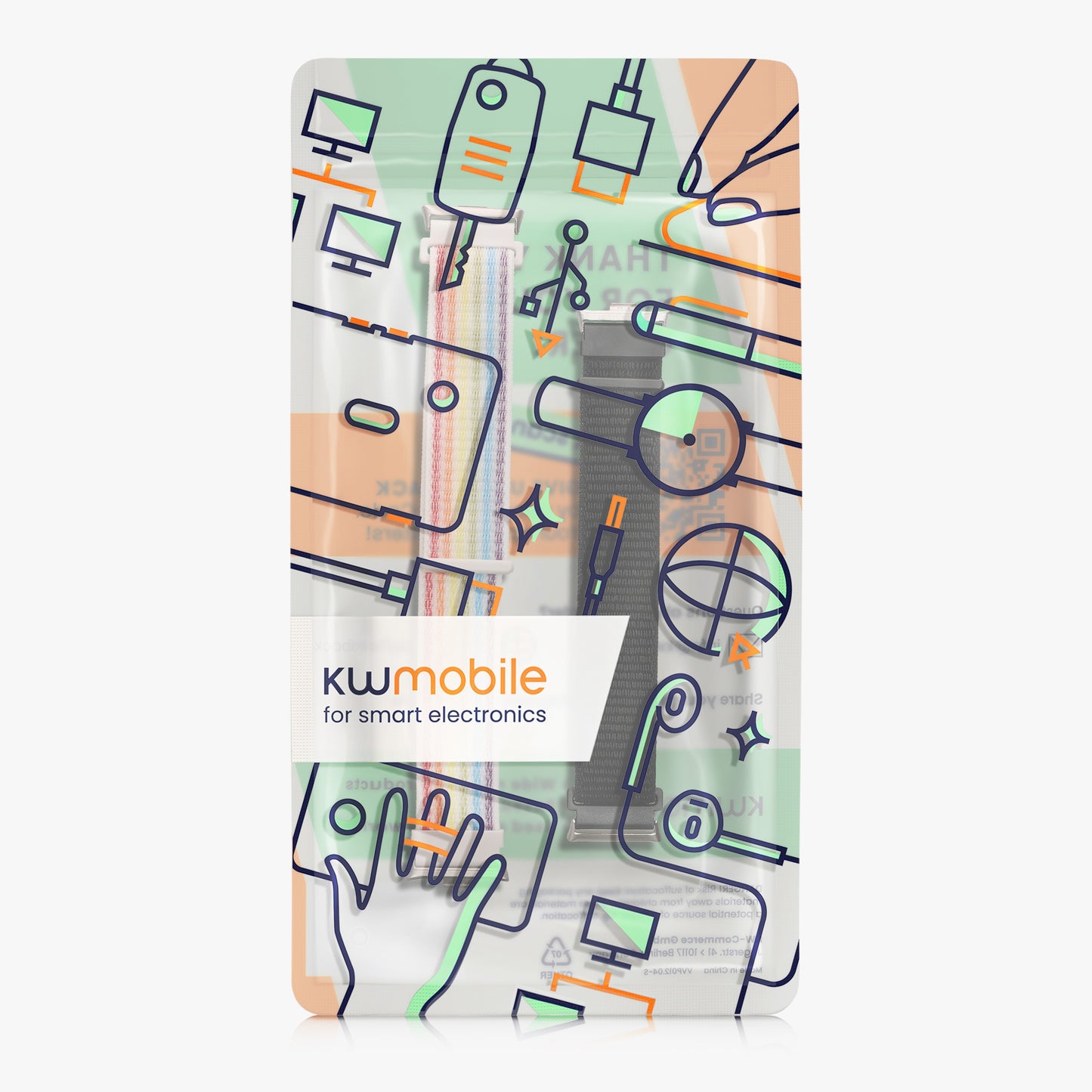 kwmobile Watch Strap for Xiaomi Redmi Watch 4 / Band 8 Pro Strap Fitness Tracker Band Set Replacement Strap Smartwatch