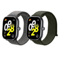 kwmobile 2x Uhrenarmband für Xiaomi Redmi Watch 4 / Band 8 Pro Armband - Fitnesstracker Band Set aus Nylon - Ersatzarmband Smartwatch - Dunkelgrün Dunkelgrau Dunkelgrün  [dsg05]