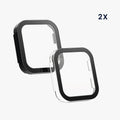 kwmobile Glass Case for Xiaomi Redmi Watch 4 Protective Cover Fullbody Fitness Tracker Case Set