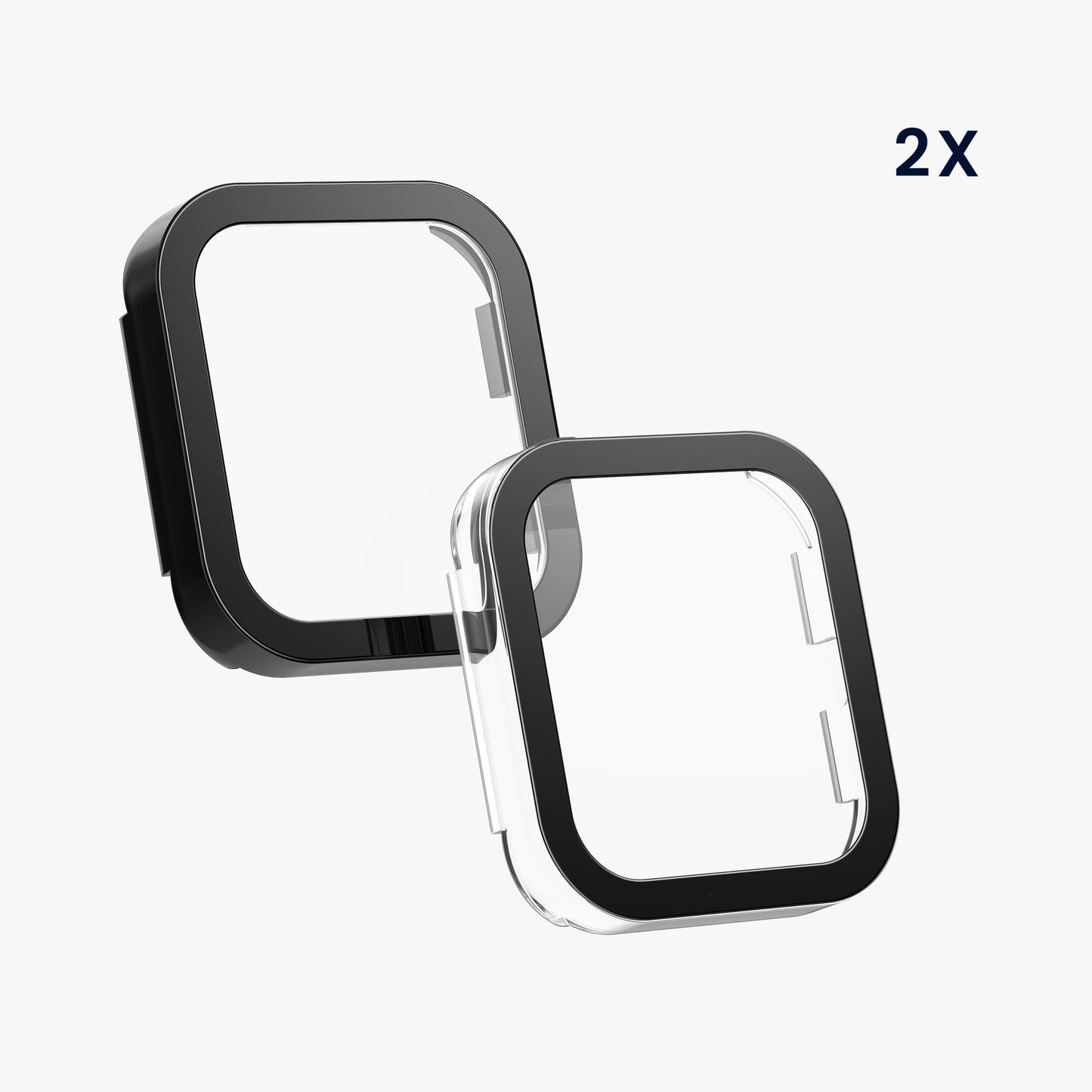 kwmobile Glass Case for Xiaomi Redmi Watch 4 Protective Cover Fullbody Fitness Tracker Case Set