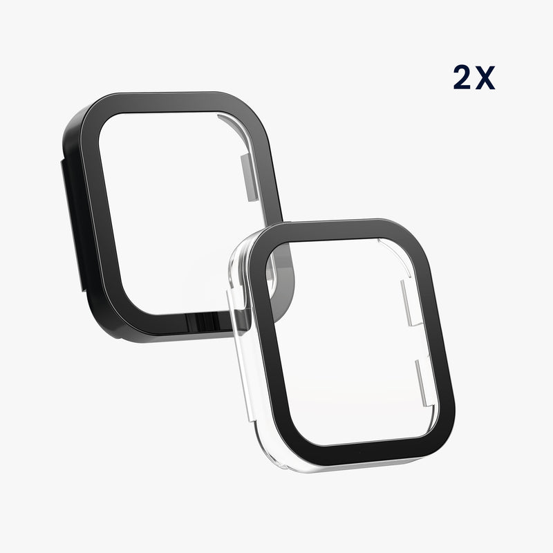 kwmobile Glass Case for Xiaomi Redmi Watch 4 Protective Cover Fullbody Fitness Tracker Case Set