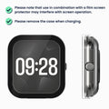 kwmobile Glass Case for Xiaomi Redmi Watch 4 Protective Cover Fullbody Fitness Tracker Case Set