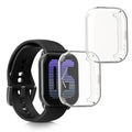 kwmobile 2x Schutzhülle kompatibel mit Amazfit Active (A2211) Hülle - Fullbody Cover Set aus Silikon - Transparent Transparent  [dsg03]