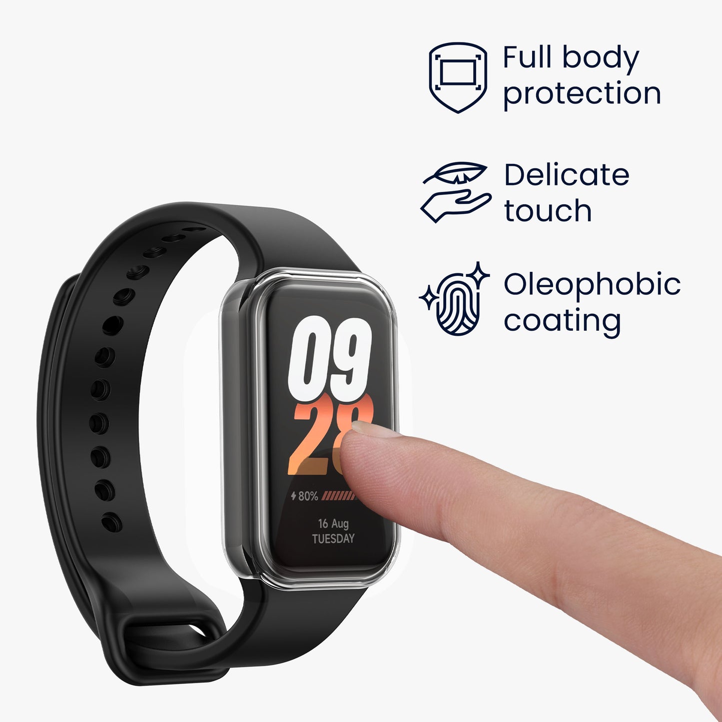 2x Case for Xiaomi Smart Band 8 Active / Redmi Band 2