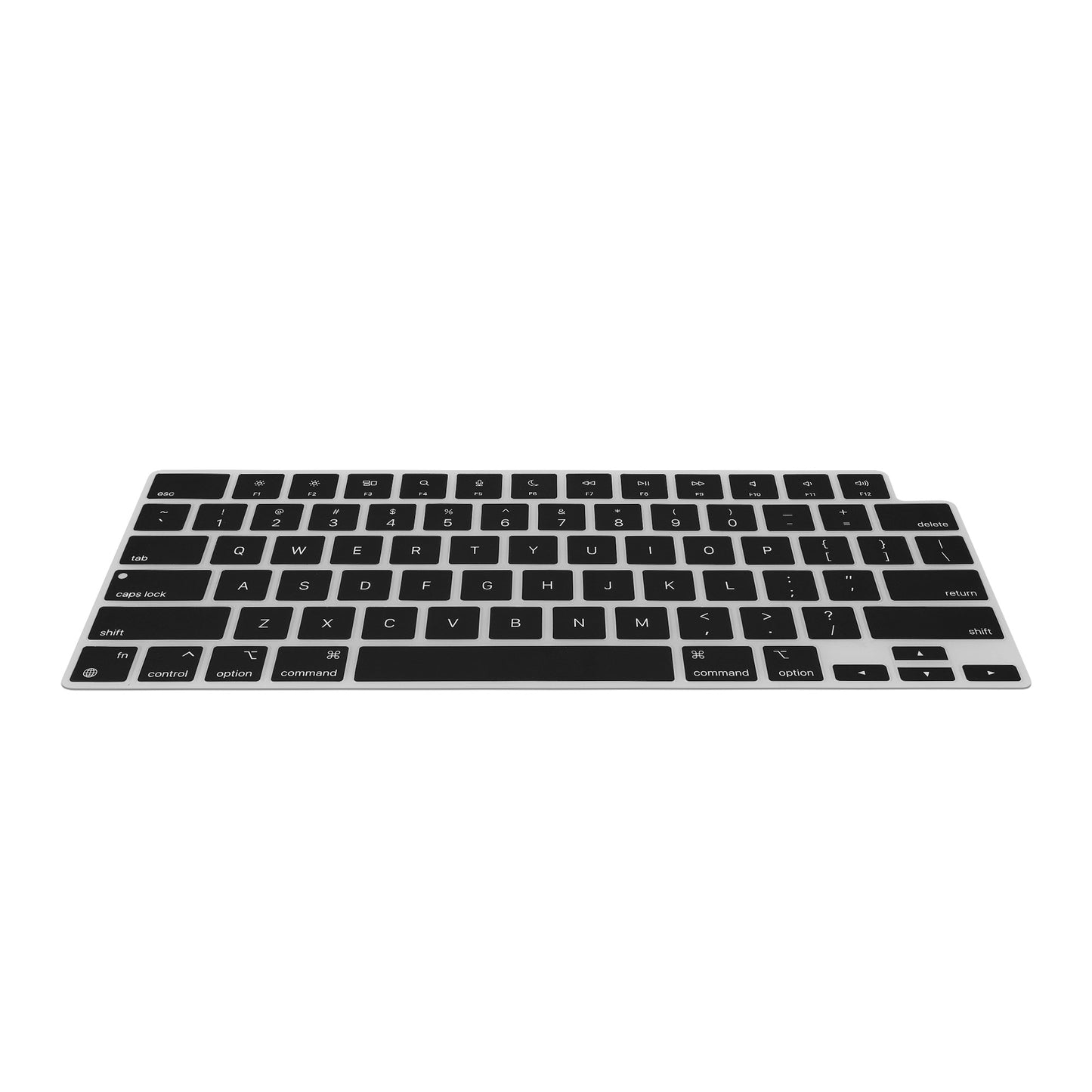 kwmobile Silikon Tastaturschutz für Apple MacBook Air 13.6 M2 (A2681) Touch ID model - QWERTY US Keyboard Cover Abdeckung - Schwarz Schwarz  